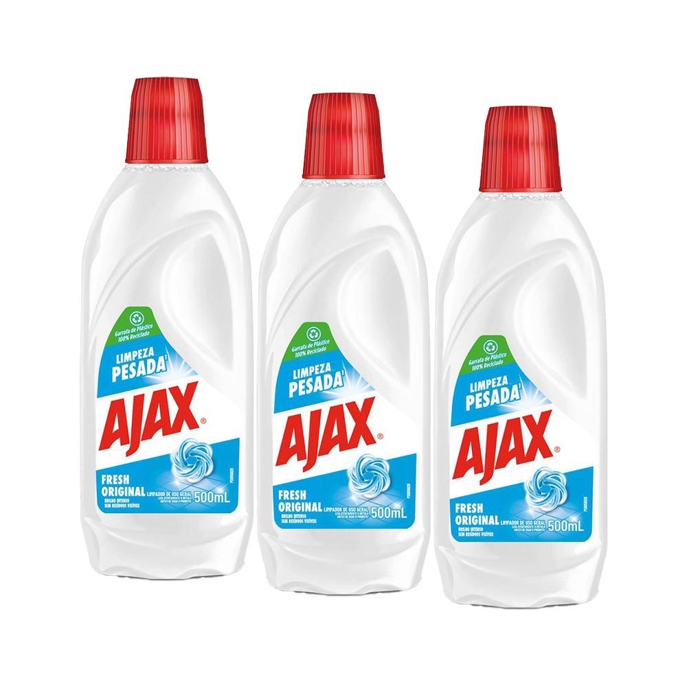 Ajax Fresh: Kit 3 Limpadores Diluíveis 500ml