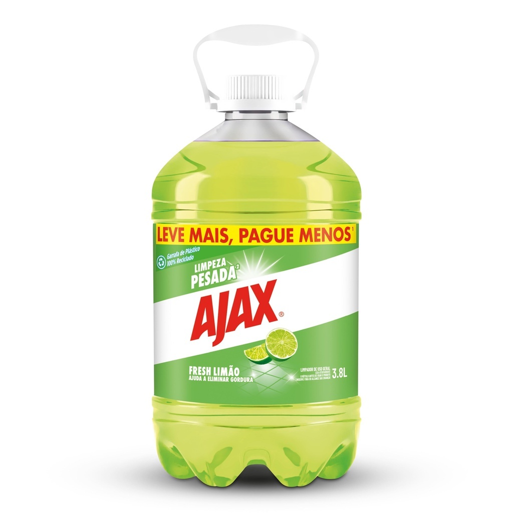 Ajax Fresh Limão 3,8L: Limpeza Poderosa!