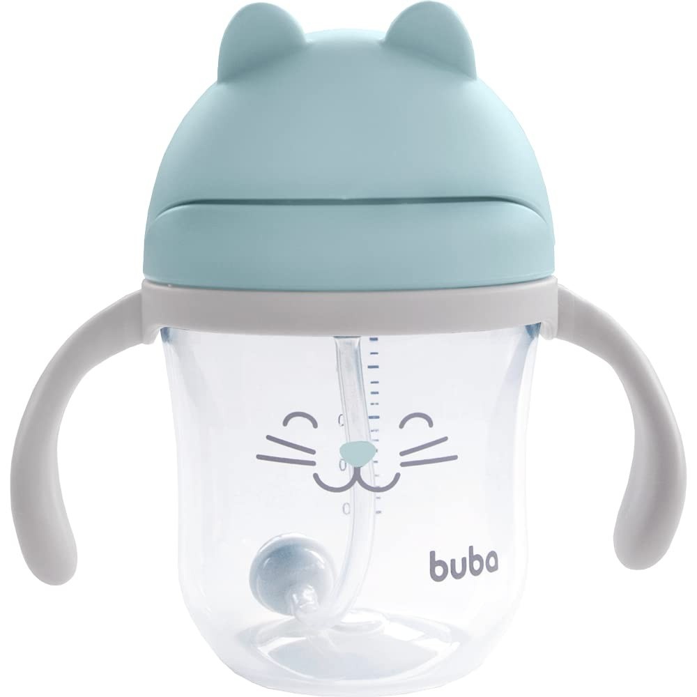 Copo com Alça Removível Buba Azul - Seguro, Ergonômico e Livre de BPA