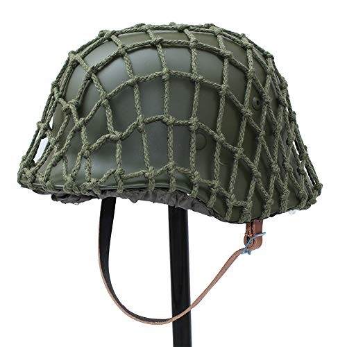 Capacete Alemão M35 WW2 - Reprodução Autêntica em Aço Verde/Preto