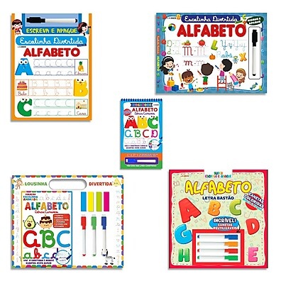 Alfabeto Divertido: Kit 5 Livros para Aprender Brincando!