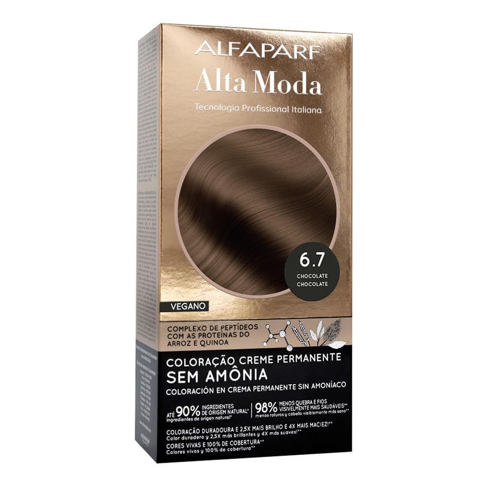 Alfaparf Alta Moda 6.7 Chocolate: Coloração Vegana