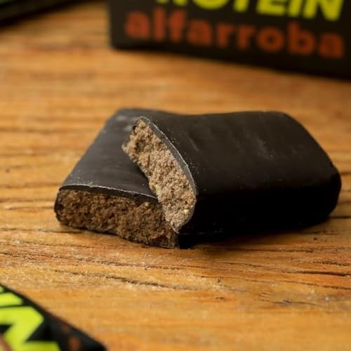 biO2 Display Barra de Proteína Alfarroba e Pasta de Amendoim, 12 unidades de 45g, Protein Bar Vegana e Sem Glúten
