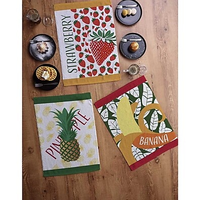 Pano de Prato Premium Fiori Teka: Kit 10 Algodão