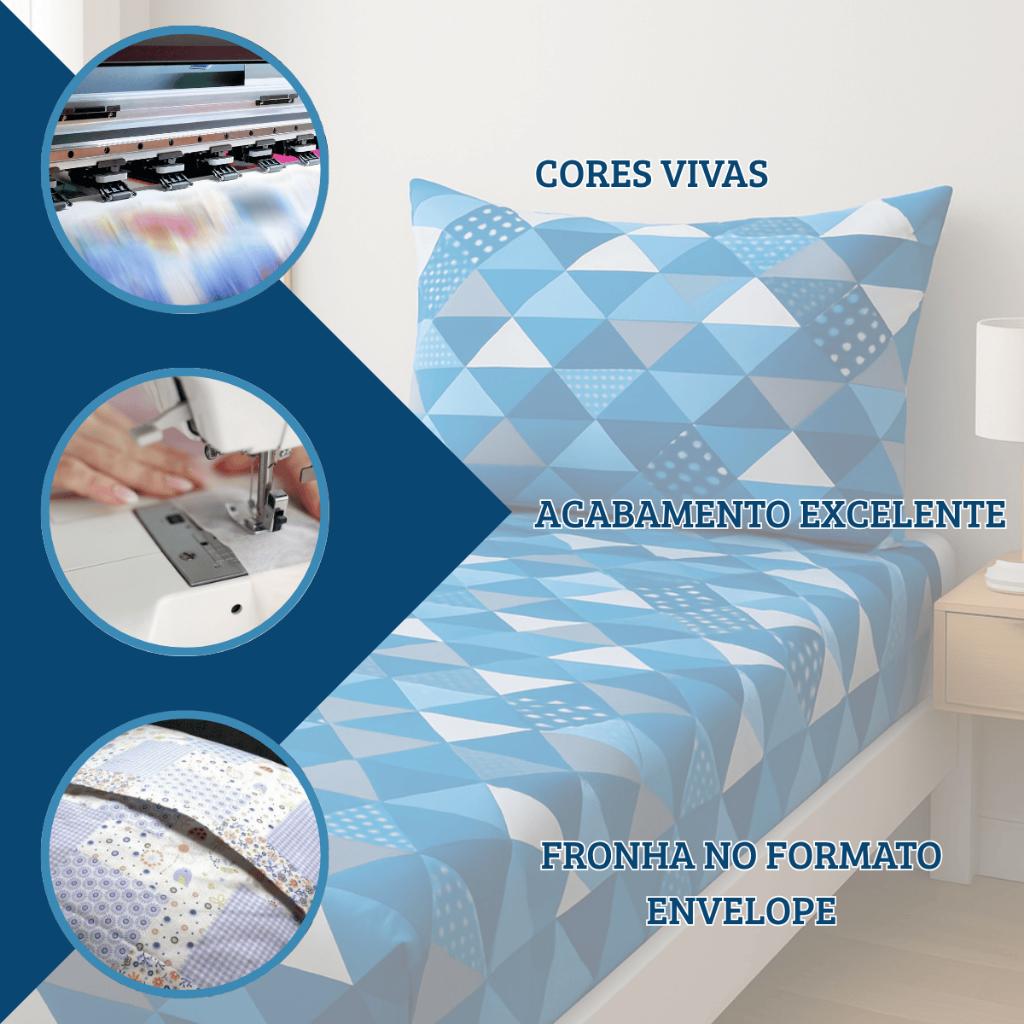 Lençol Solteiro Estampado: Conforto 100% Algodão 💤