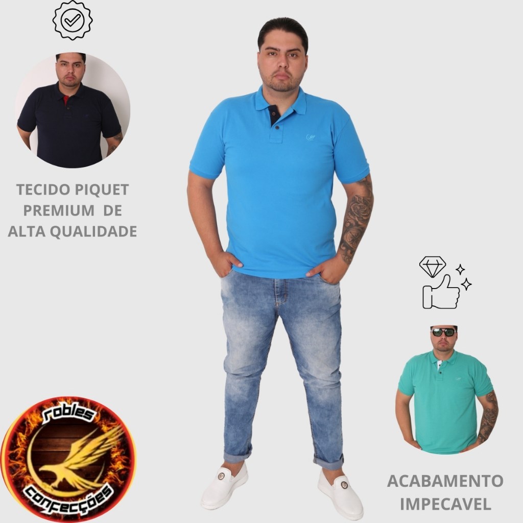 Camisa Polo Robles: Elegância e Conforto em Piquet de Algodão