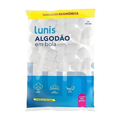 Algodão em Bolas Lunis 95g: Suavidade e Absorção!