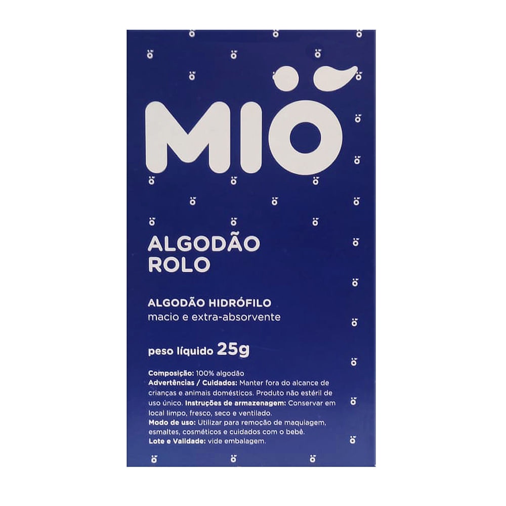 Algodão Hidrófilo Mió: Cuidado Suave em 25g