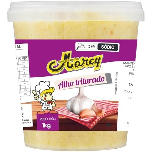 Alho 1Kg Triturado Tradicional Tempero Prático