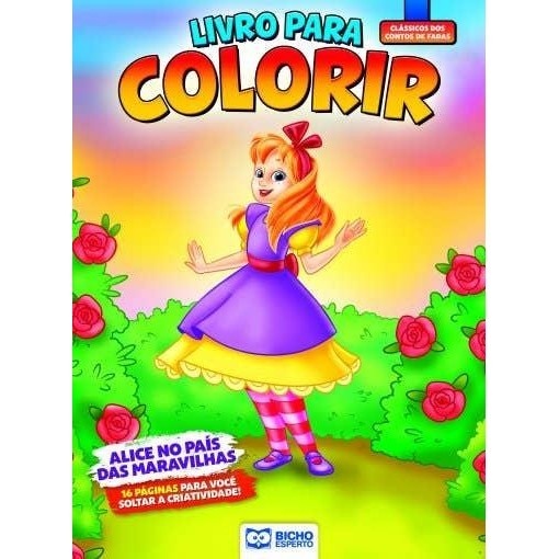 Alice no País das Maravilhas: Livro para Colorir e Relaxar