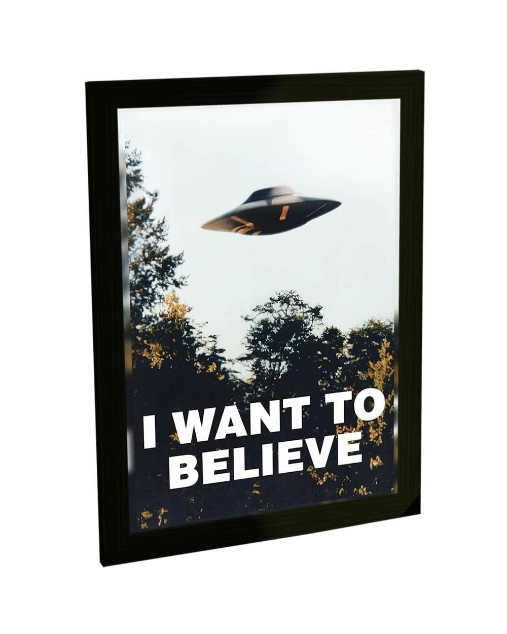Quadro Decorativo A3 I Want To Believe Ets Aliens - Estilo X-Files para Ambientes Modernos