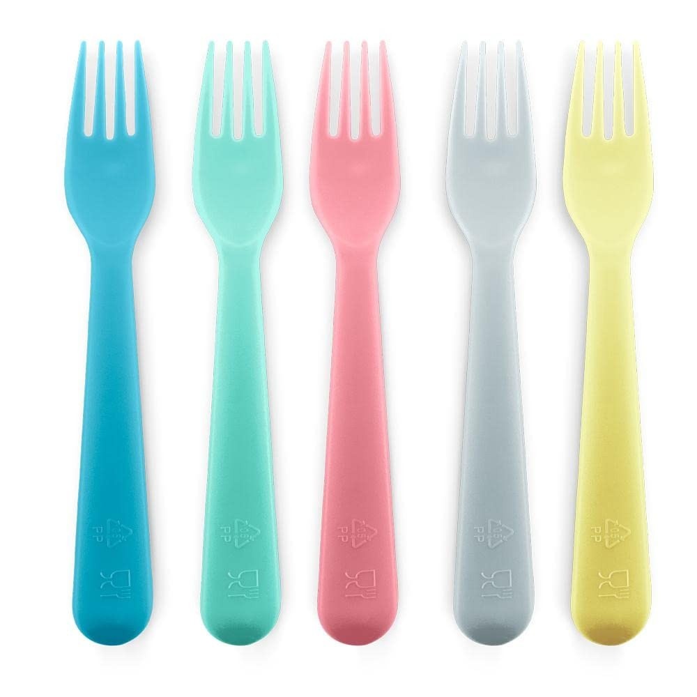 Kit Garfos Coloridos Infantil 5 Peças - Comtac Kids 4442 | Segurança e Diversão na Alimentação