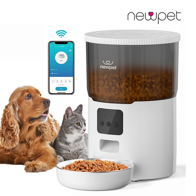 Alimentador Automático para Cães e Gatos 4L com APP Wi-Fi