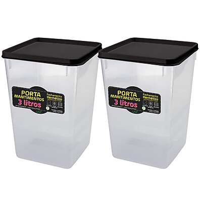 Potes Herméticos 3L: Organize e Preserve Seus Alimentos!