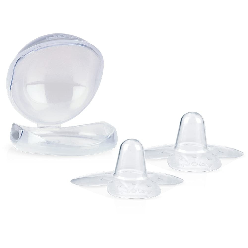 Protetor de Mamilo Nuby em Silicone com Estojo - Alívio Confortável na Amamentação