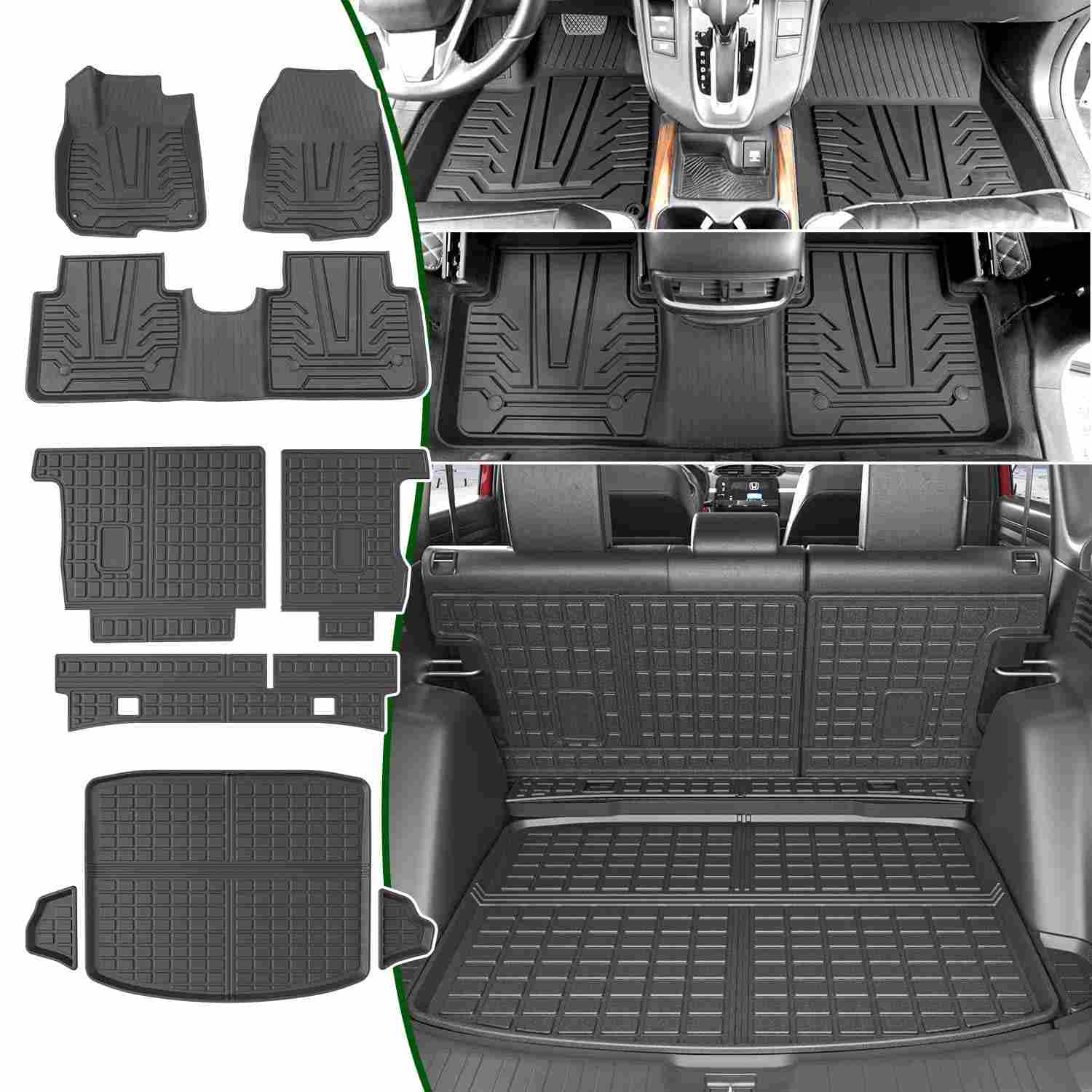 Tapetes de Porta-Malas e Encosto para Honda CR-V 2017-2022: Proteção Total All-Climate