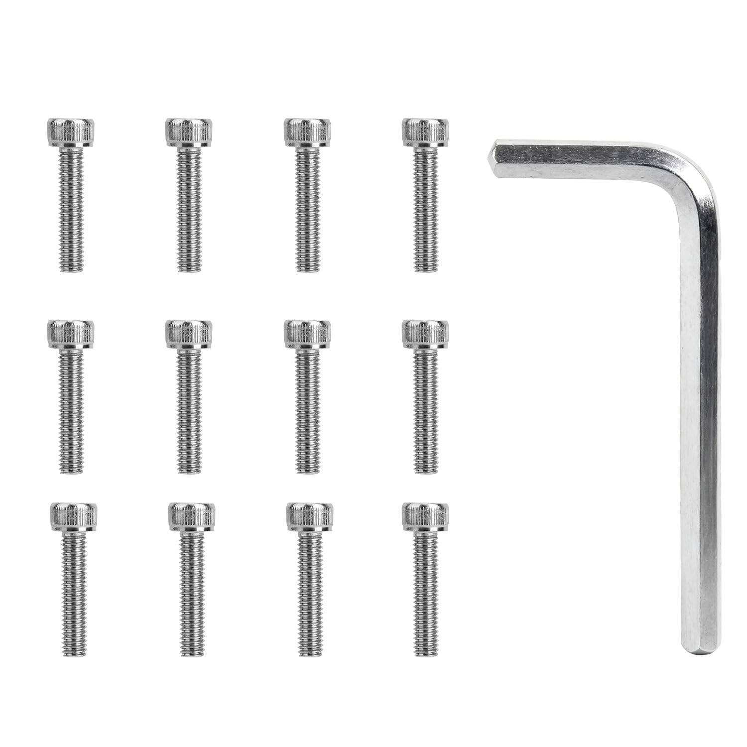 Kit 12 Parafusos Tampão Central Aço Inox + Chave Allen para Fuel Wheels 1001-63-B
