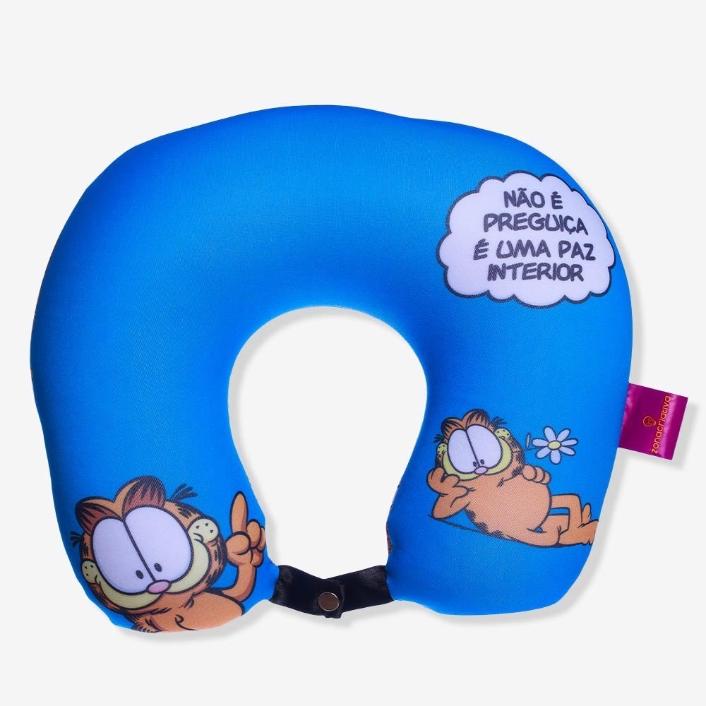 Almofada de Pescoço Garfield: Conforto Divertido!
