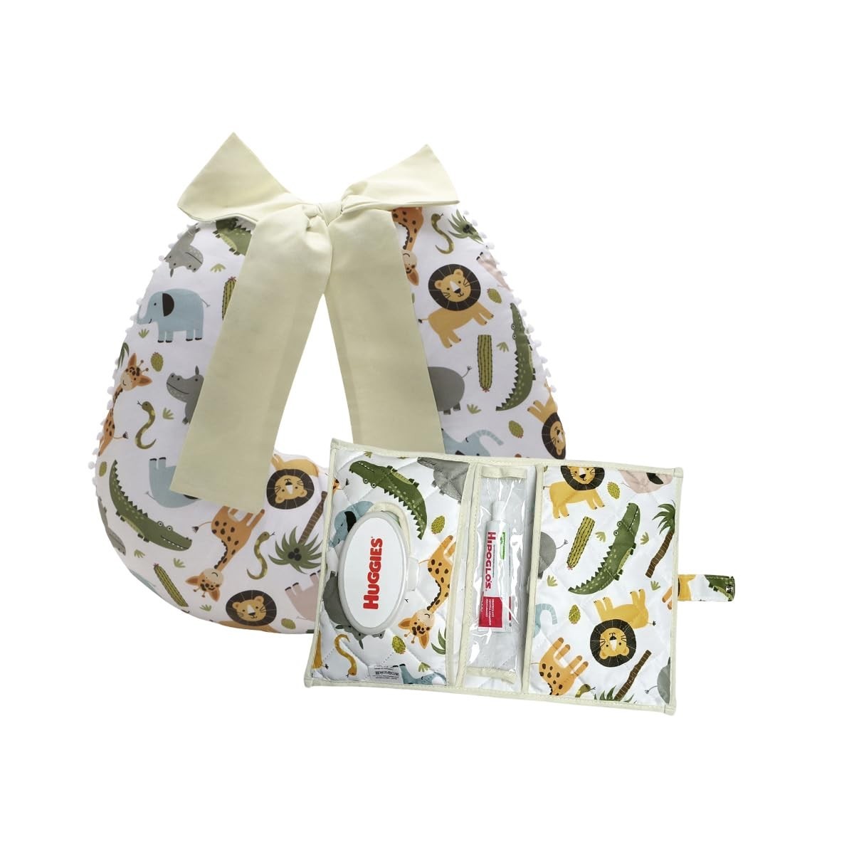 Almofada de Amamentação com Porta Fralda e Lenço - Kit Completo para Mães Modernas