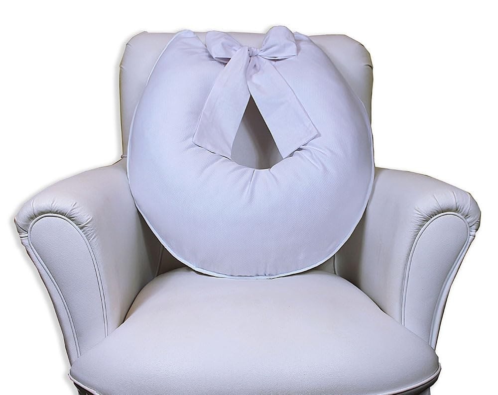 Almofada de Amamentação com Laço Rosa - Conforto e Estilo para Mães Modernas