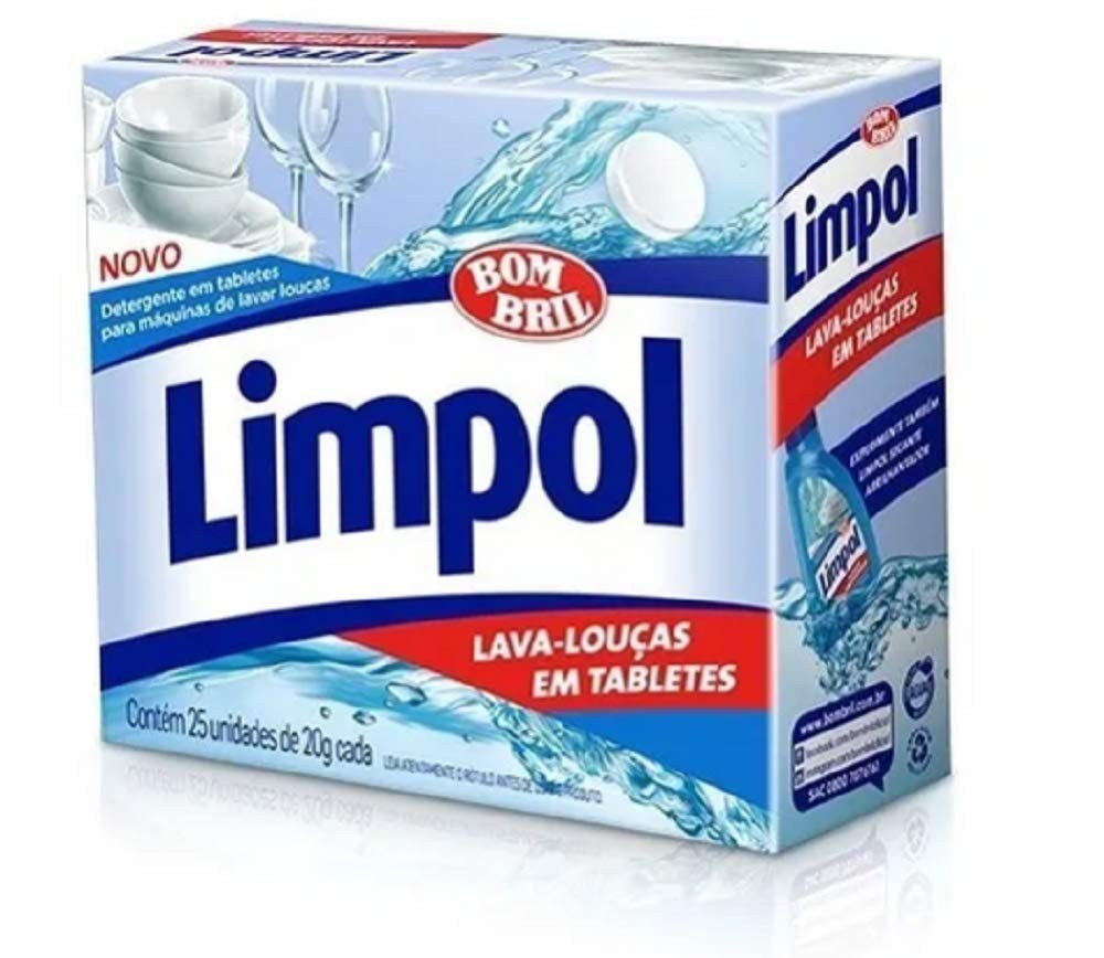 Detergente em Tabletes para Máquina de Lavar Louças 500g - Limpol | Alta Performance e Limpeza Profunda