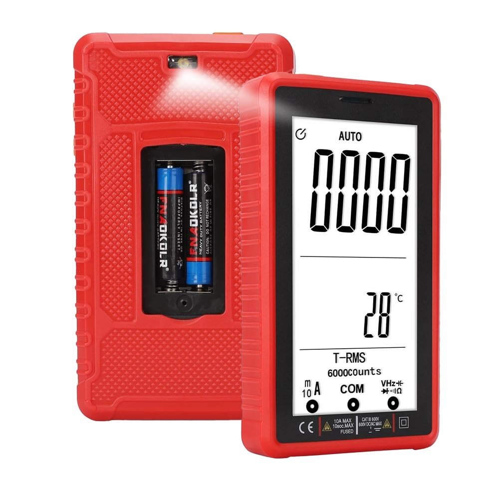 Multímetro Digital Automático de Alta Precisão | NCV Sem Contato | CAT III 600V | Kit Completo Eletricista e Automotivo