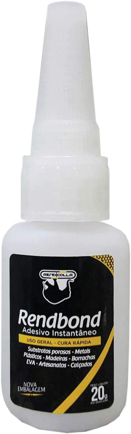 Cola de Alta Resistência Rendbond 02 - 20g | Adesivo Instantâneo Multisuperfície