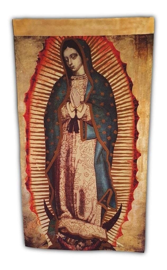 Imagem Nossa Senhora de Guadalupe 55x33 cm - Tecido de Alta Qualidade com Detalhes Vibrantes
