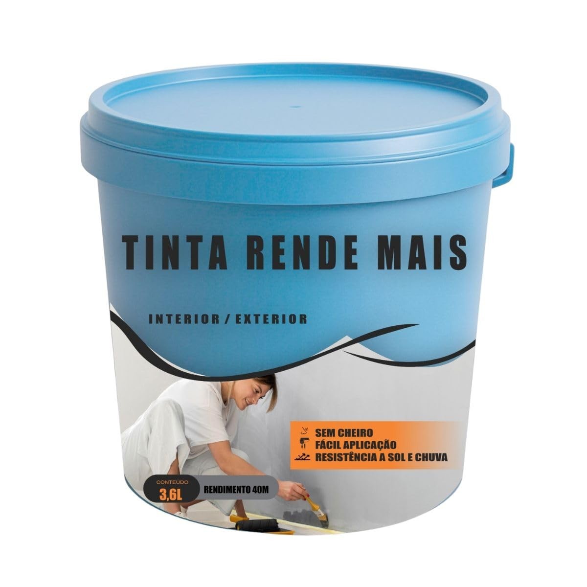 Tinta Standard Rende Mais Branco Fosco - Alta Cobertura e Secagem Rápida para Paredes (3,6L)
