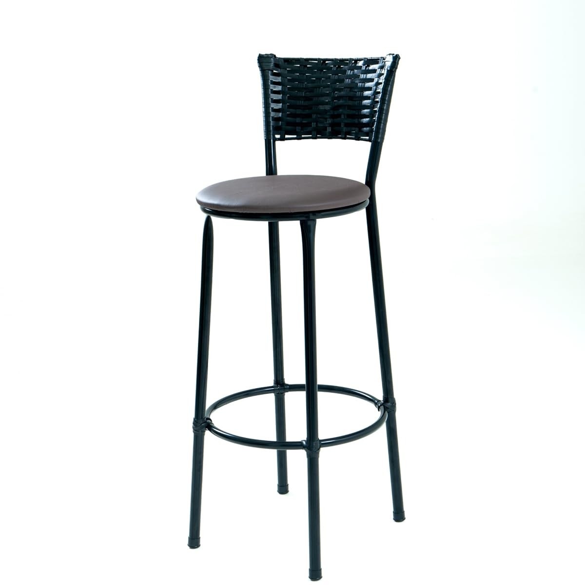 BANQUETA ALTA ENCAPADA MARROM - Estilo e Conforto para Cozinha, Bar e Área Gourmet