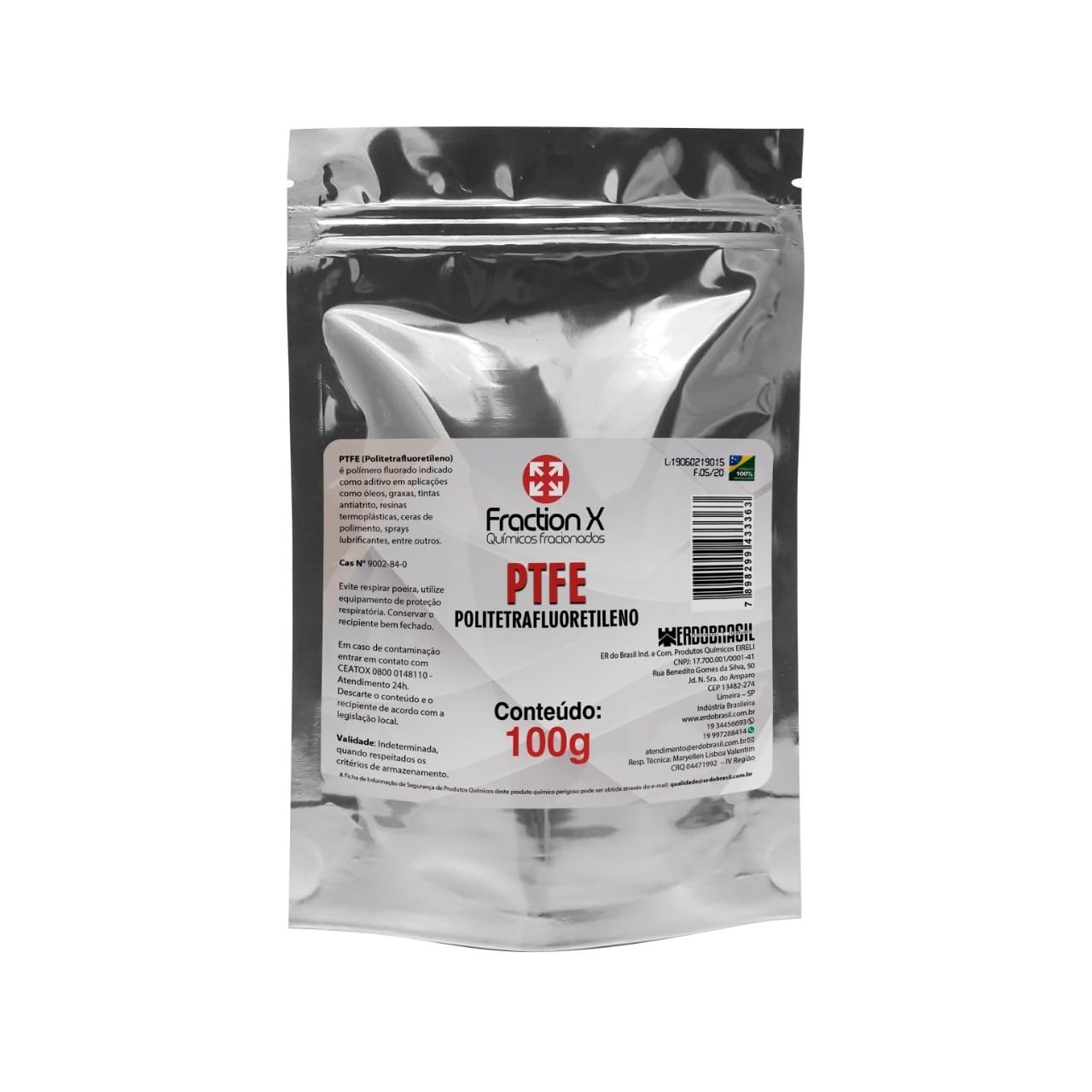 Teflon PTFE (Politetrafluoretileno) 100g - Aditivo de Alta Pureza para Graxas, Óleos, Tintas e Lubrificantes