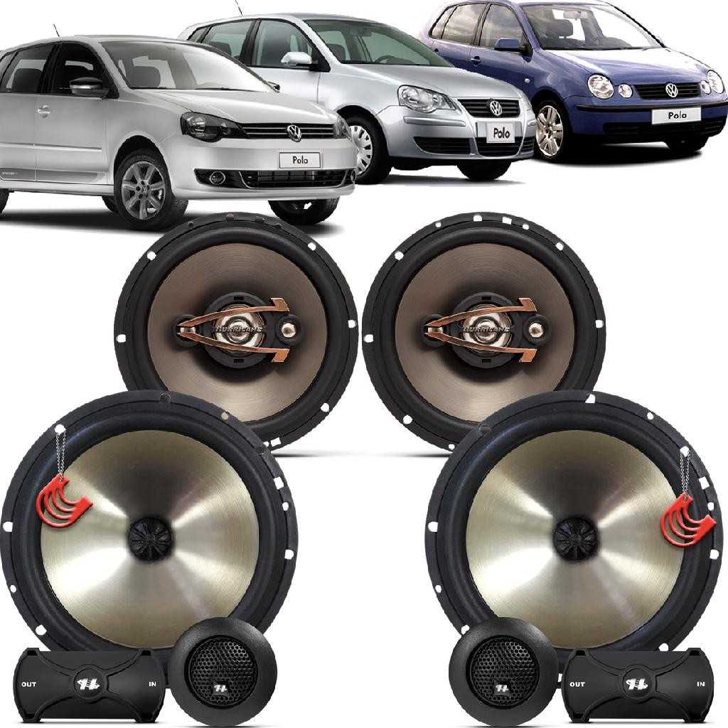 Alto Falantes Polo Hatch/Sedan: Kit Hurricane Platino 640W