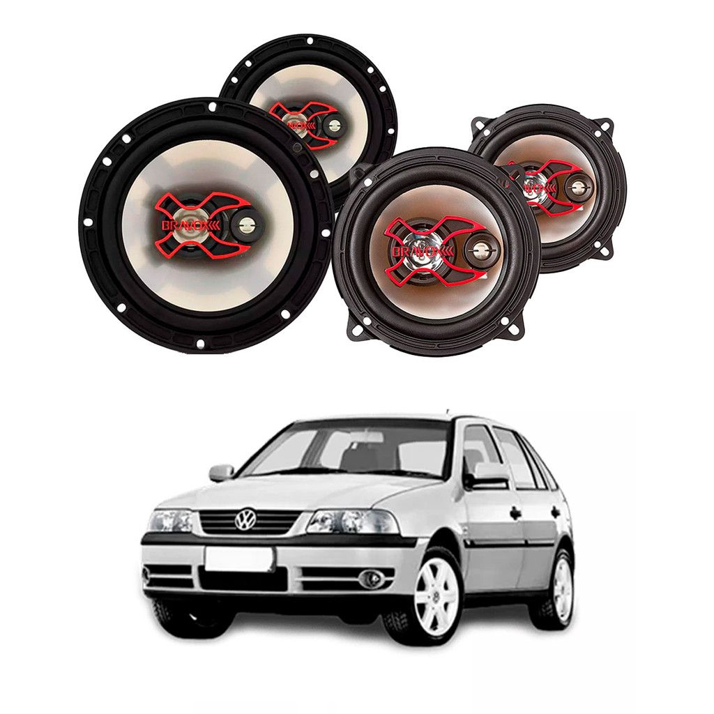 Alto Falantes Triaxiais Bravox para Gol G3