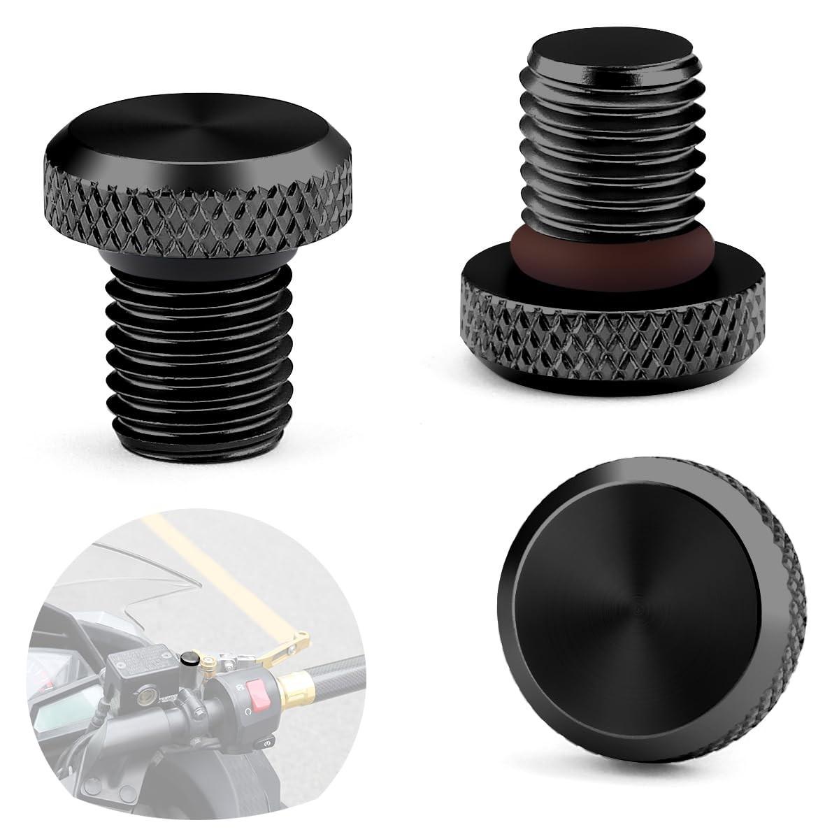 Kit 3 Plugues de Espelho M10x1.25 Universal para Motos - Alumínio Premium