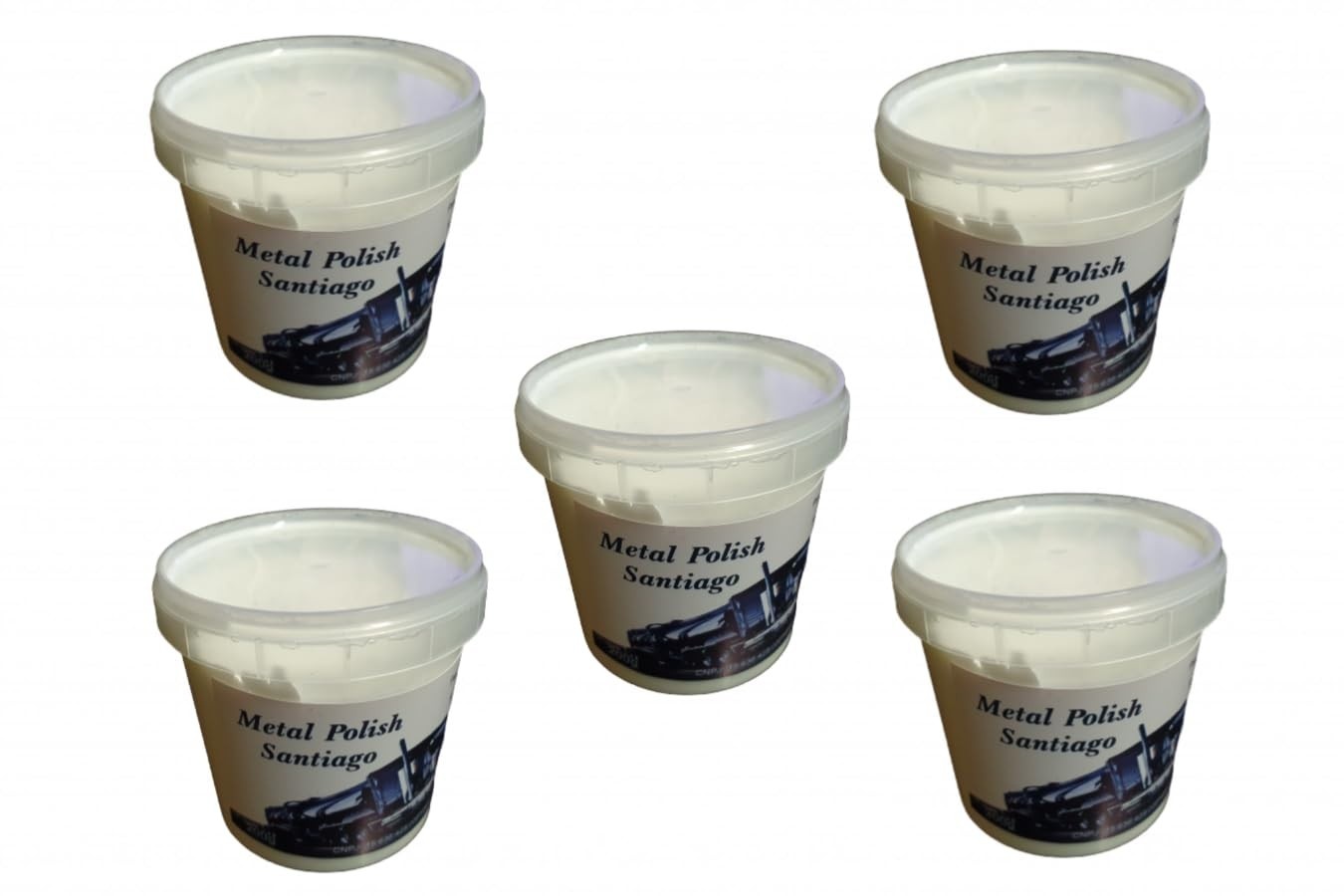Pasta de Polimento Premium para Rodas e Tanques de Alumínio - Kit 5 Unidades