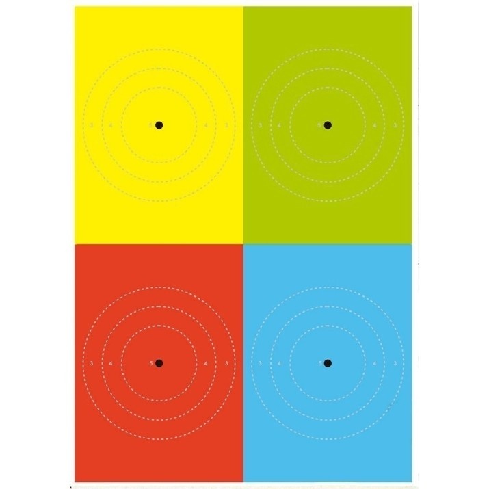 Alvo de Percepção Visual: 4 Cores e 64x46cm