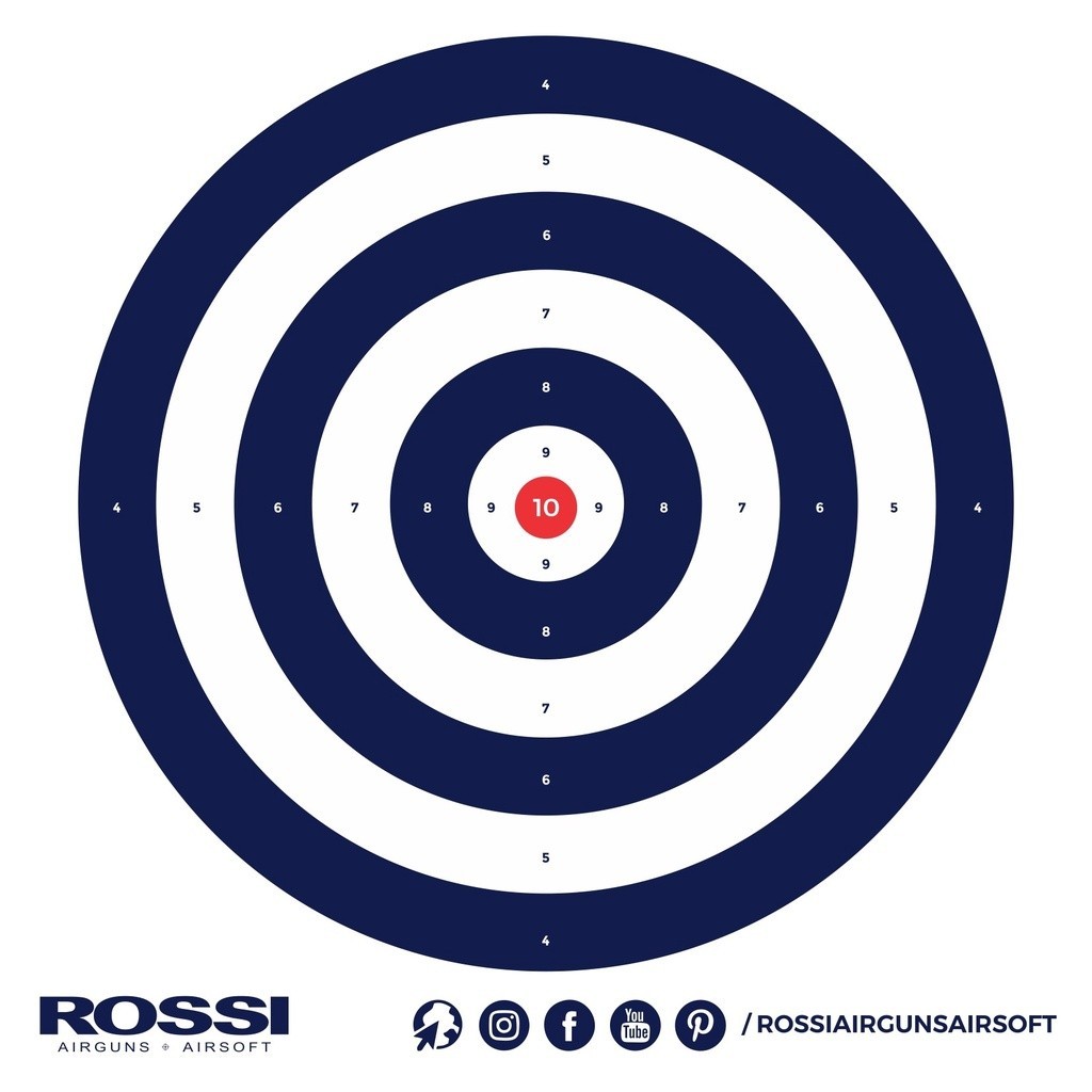 Alvo de Tiro Rossi Azul: Pacote com 40 Unidades