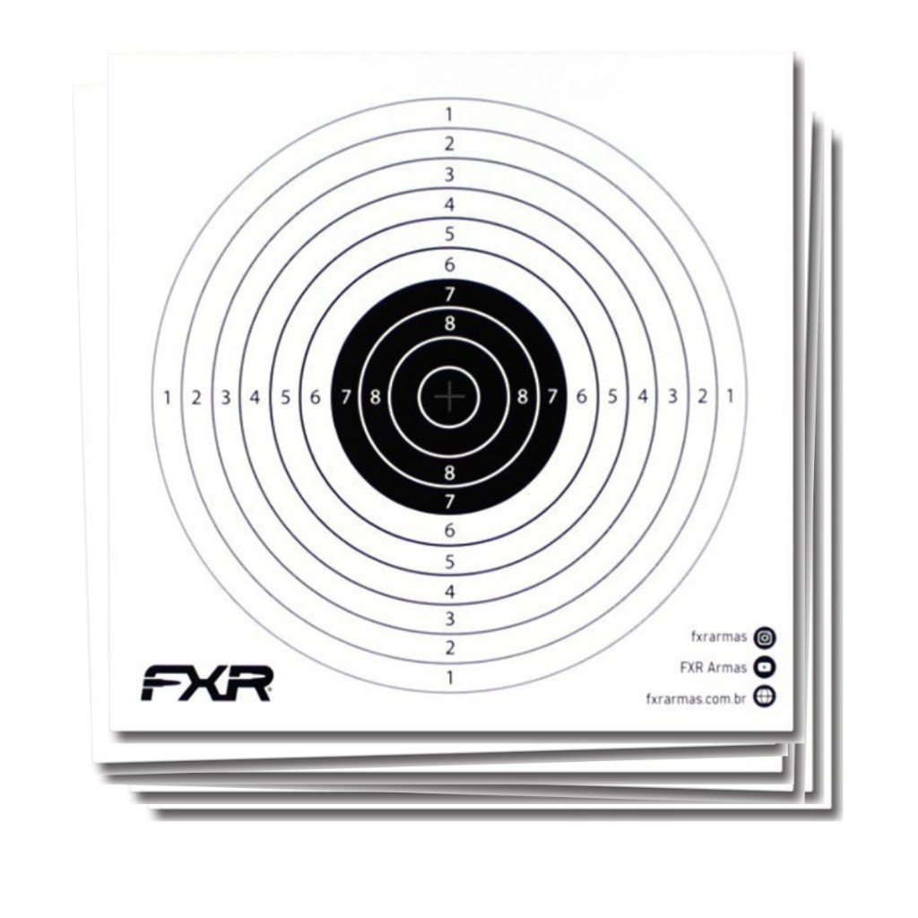 Alvos de Tiro FXR: 20 Unidades 14x14cm