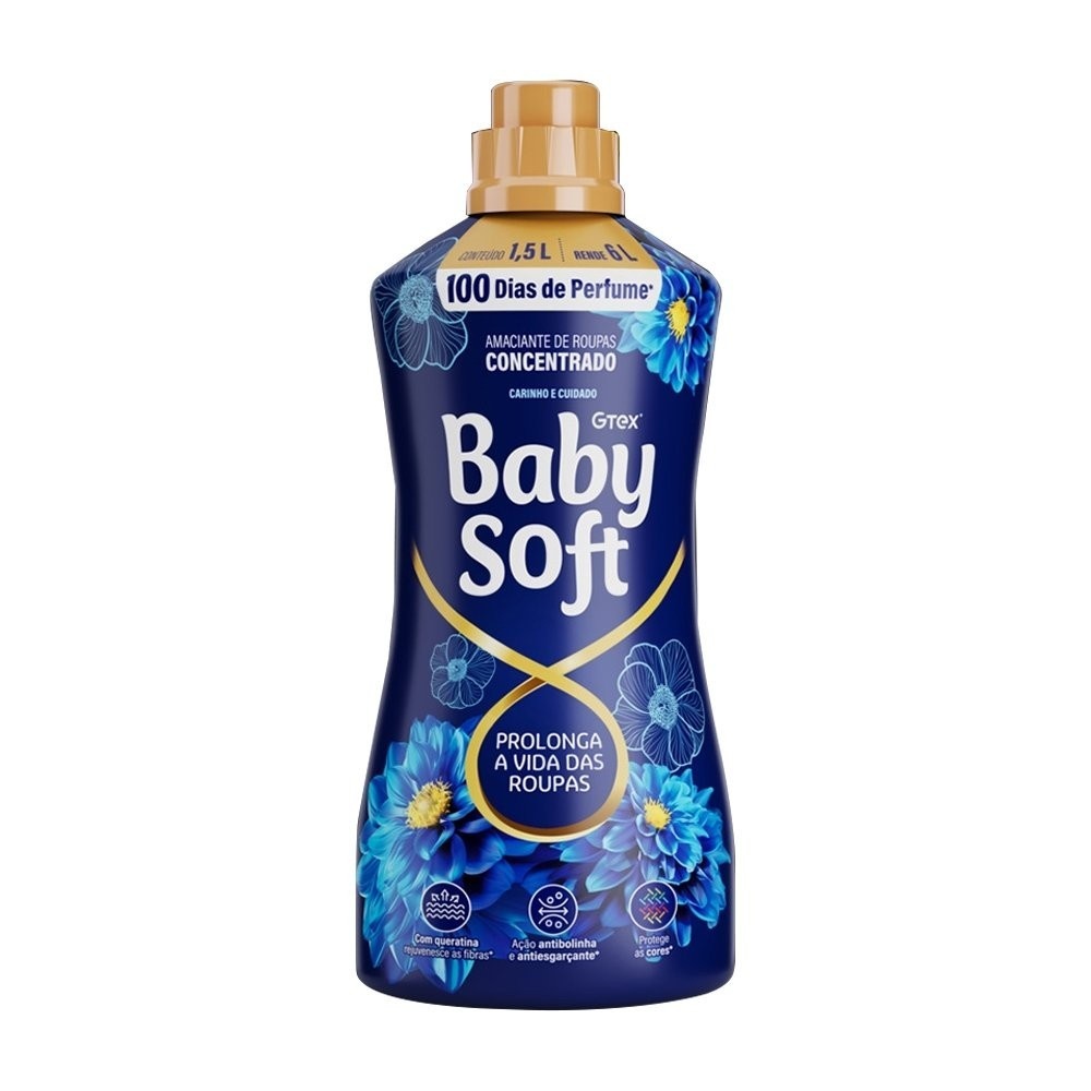 Amaciante Baby Soft Carinho Azul: 6 Frascos!