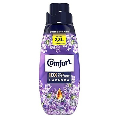 Amaciante Comfort Lavanda 500ml: Perfume que Dura + Proteção