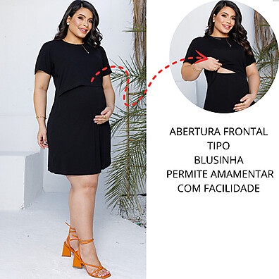 amamentacao-para-elegante-gestante-vestido