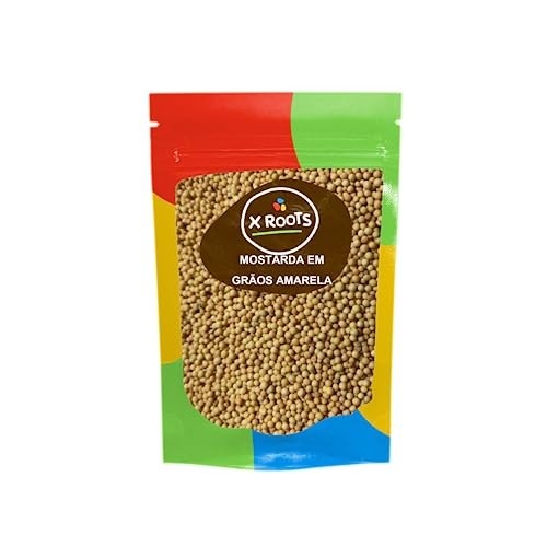 Mostarda em Grãos Amarela Importada 100% Puro 500gr - X Roots