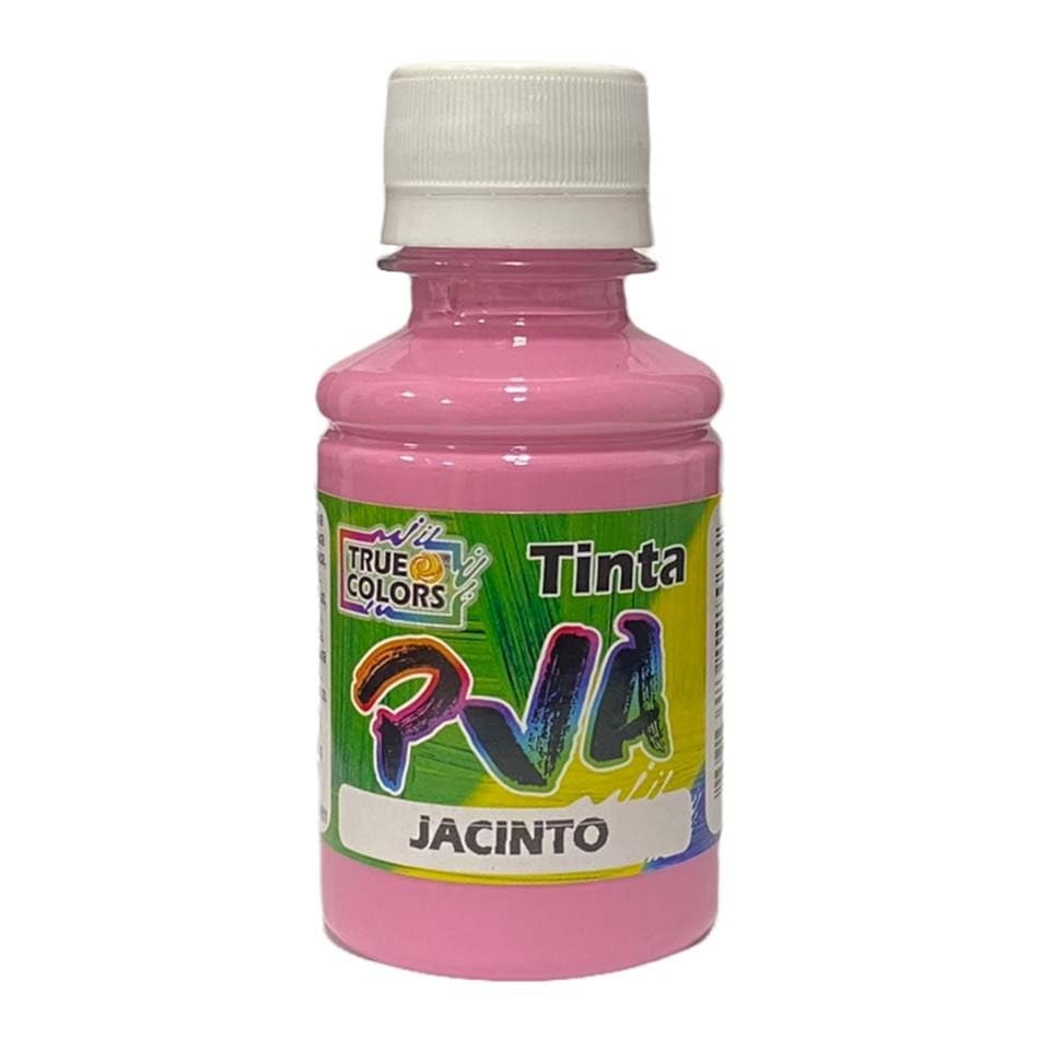 Tinta PVA 100ml True Colors - Amarelo, Vermelho, Violeta | Secagem Rápida