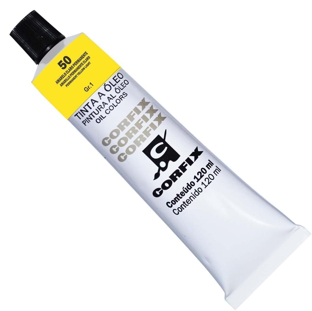 Tinta a Óleo Corfix 120 ml Gr-I Avulso Amarelo Claro Permanente 050