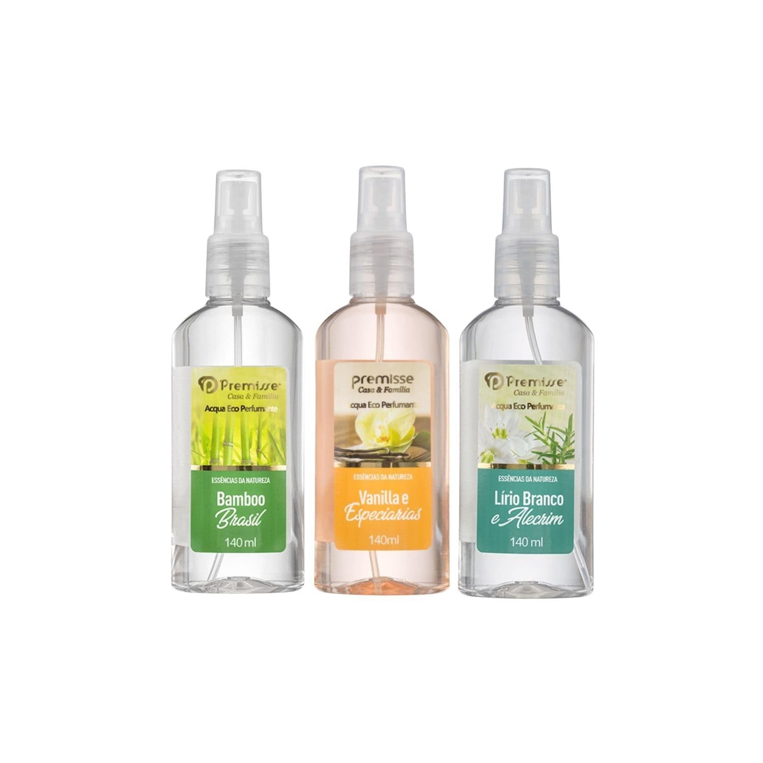 Kit 3 Aromatizador de Ambiente Acqua Eco Premisse 140ml - Perfume Duradouro e Sofisticado