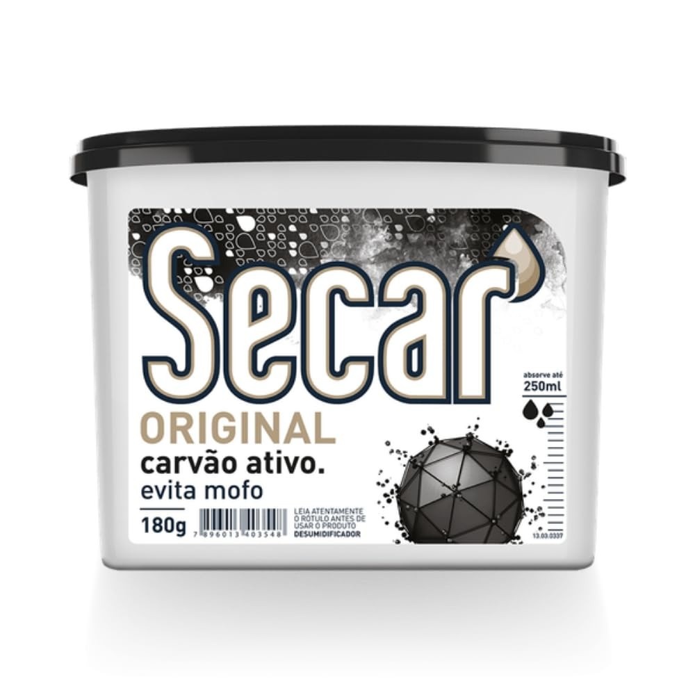 Anti Mofo Secar Original 180g com Carvão Ativo - Elimine Umidade e Perfume seu Ambiente