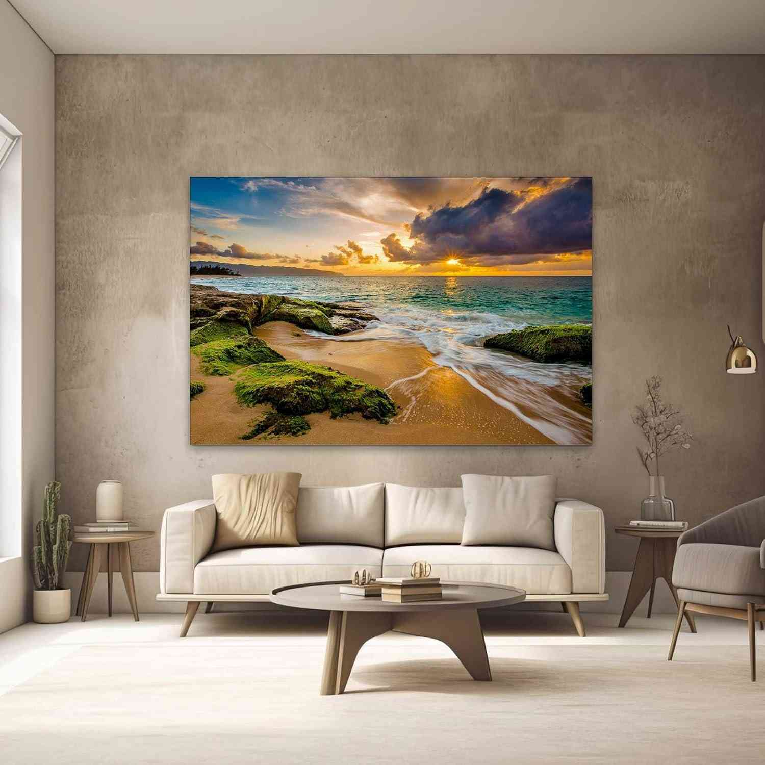 Quadros Decorativos Paisagem Praia 130x90cm - Transforme seu Ambiente com Estilo e Sofisticação