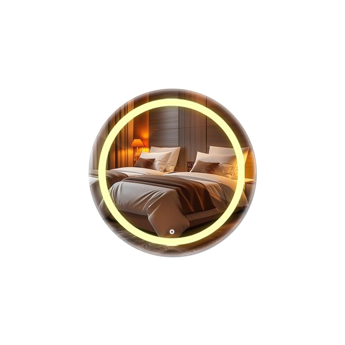 Espelho Redondo com LED 40x40cm | Iluminação Touch Luxuosa para Ambientes Modernos