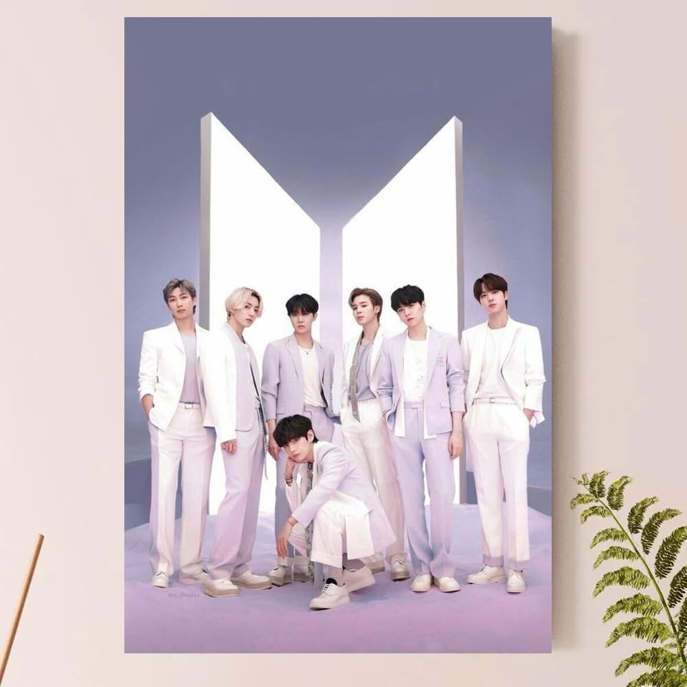 Placa de Quadro Decorativo BTS - Estilo KPOP para Ambientes Modernos