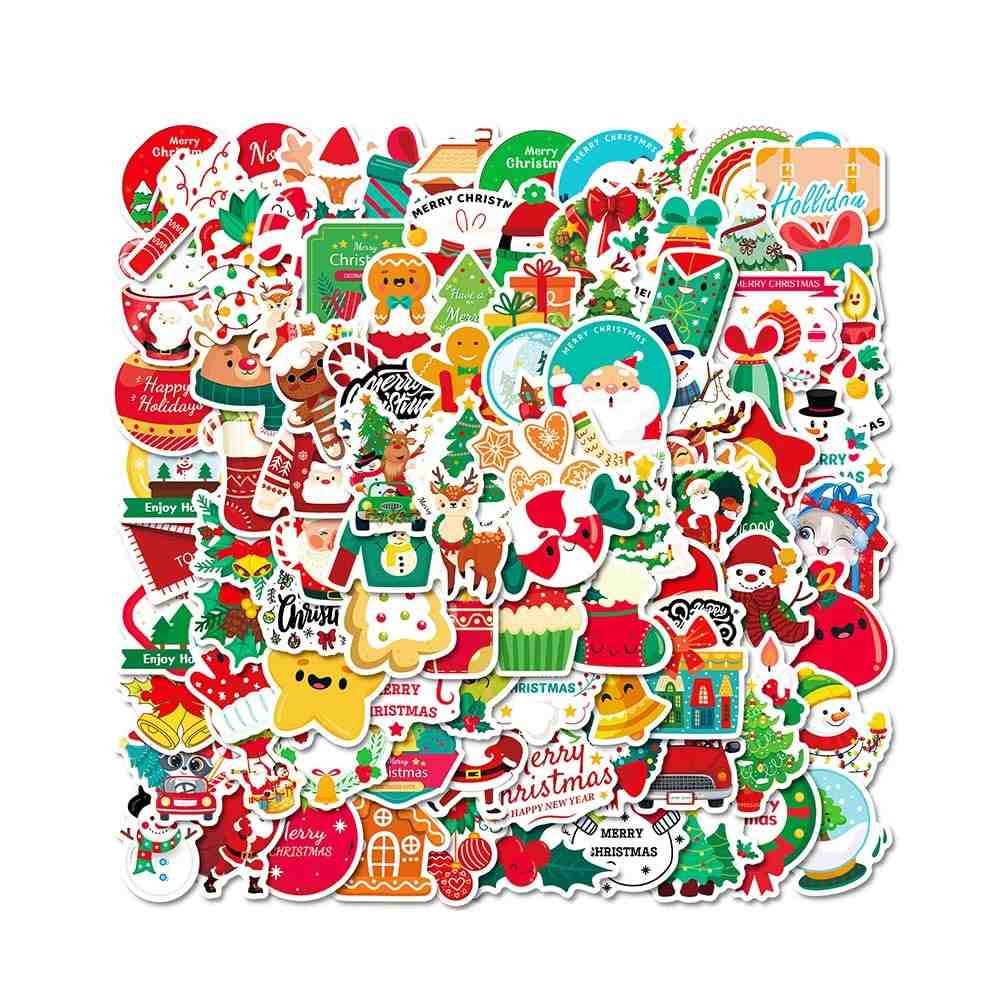 Adesivos de Natal Premium - 50 Peças | Decore Presentes, Cartões e Ambientes com Estilo